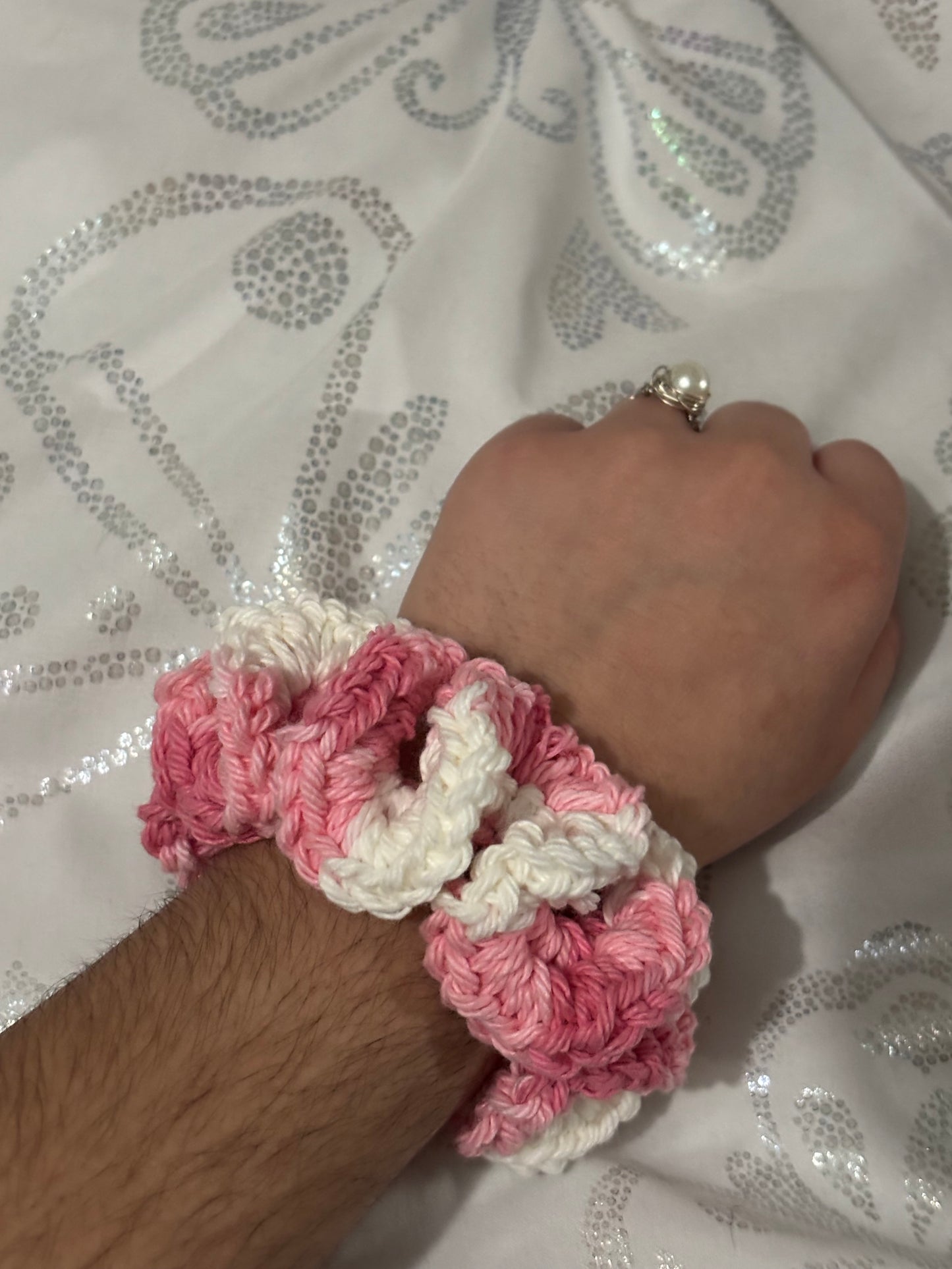Handmade Crochet Scrunchies - Soft and Stretchy Hair Accessories, Trendy Boho Scrunchie, Hair Ties