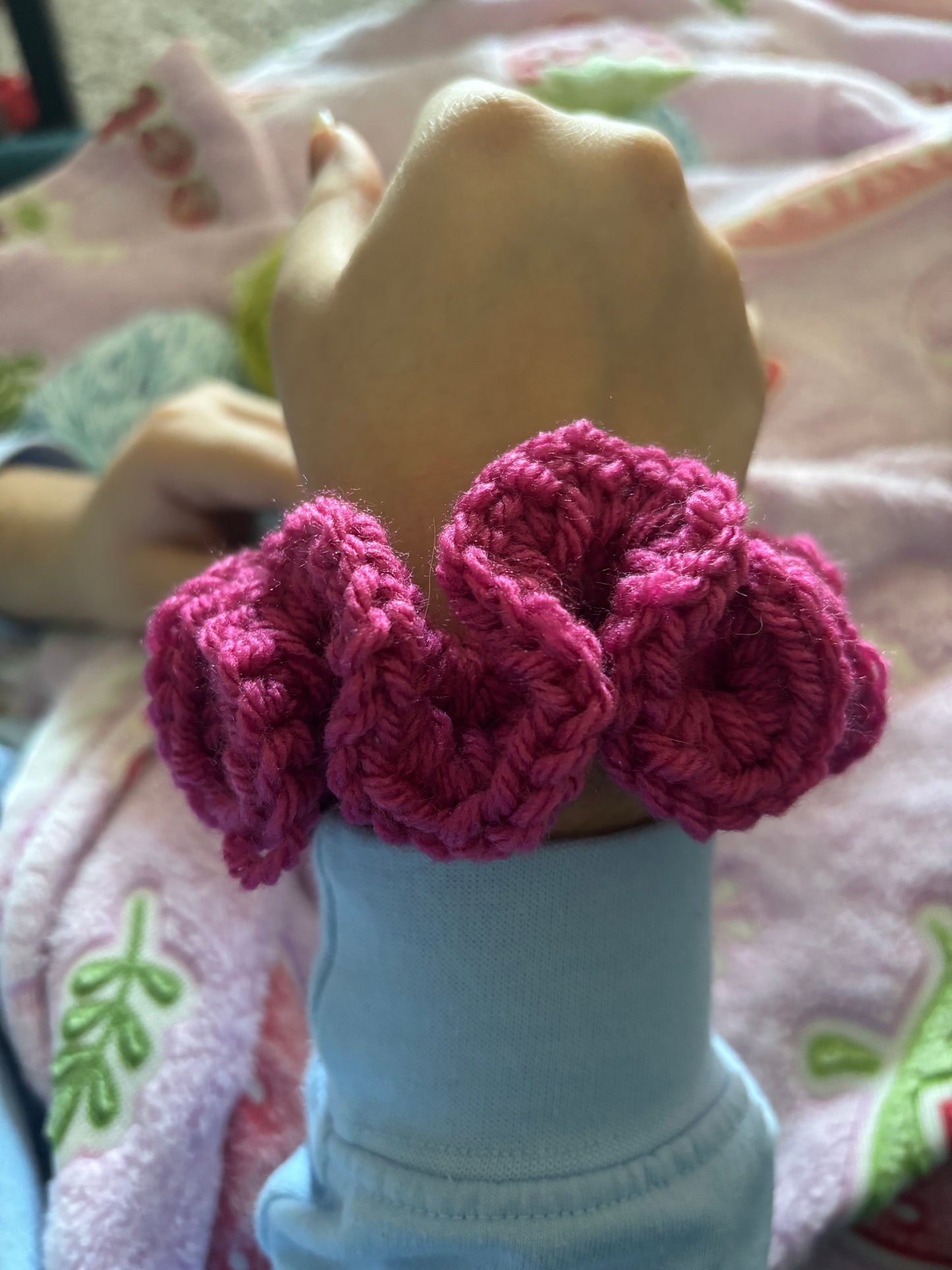 Handmade Crochet Scrunchies - Soft and Stretchy Hair Accessories, Trendy Boho Scrunchie, Hair Ties