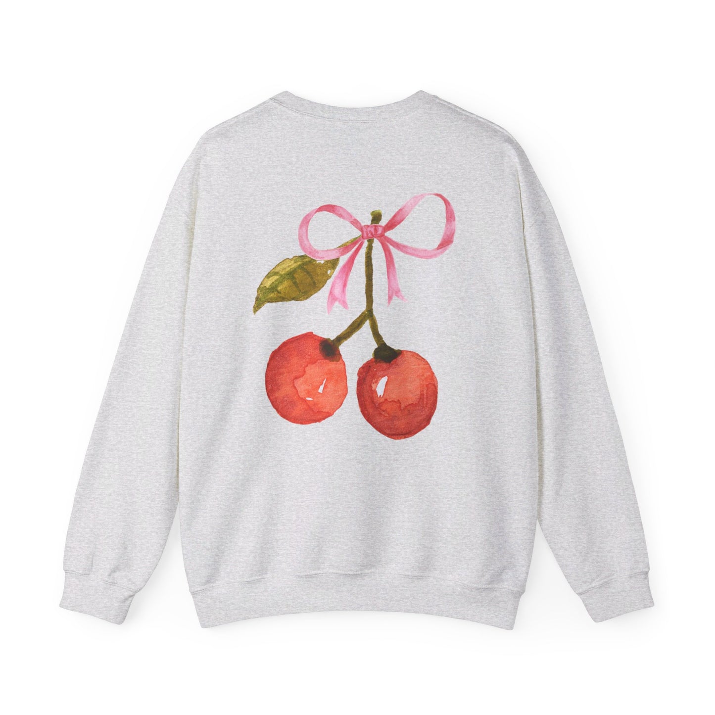 Coquette Bow & Cherry Crewneck Sweatshirt