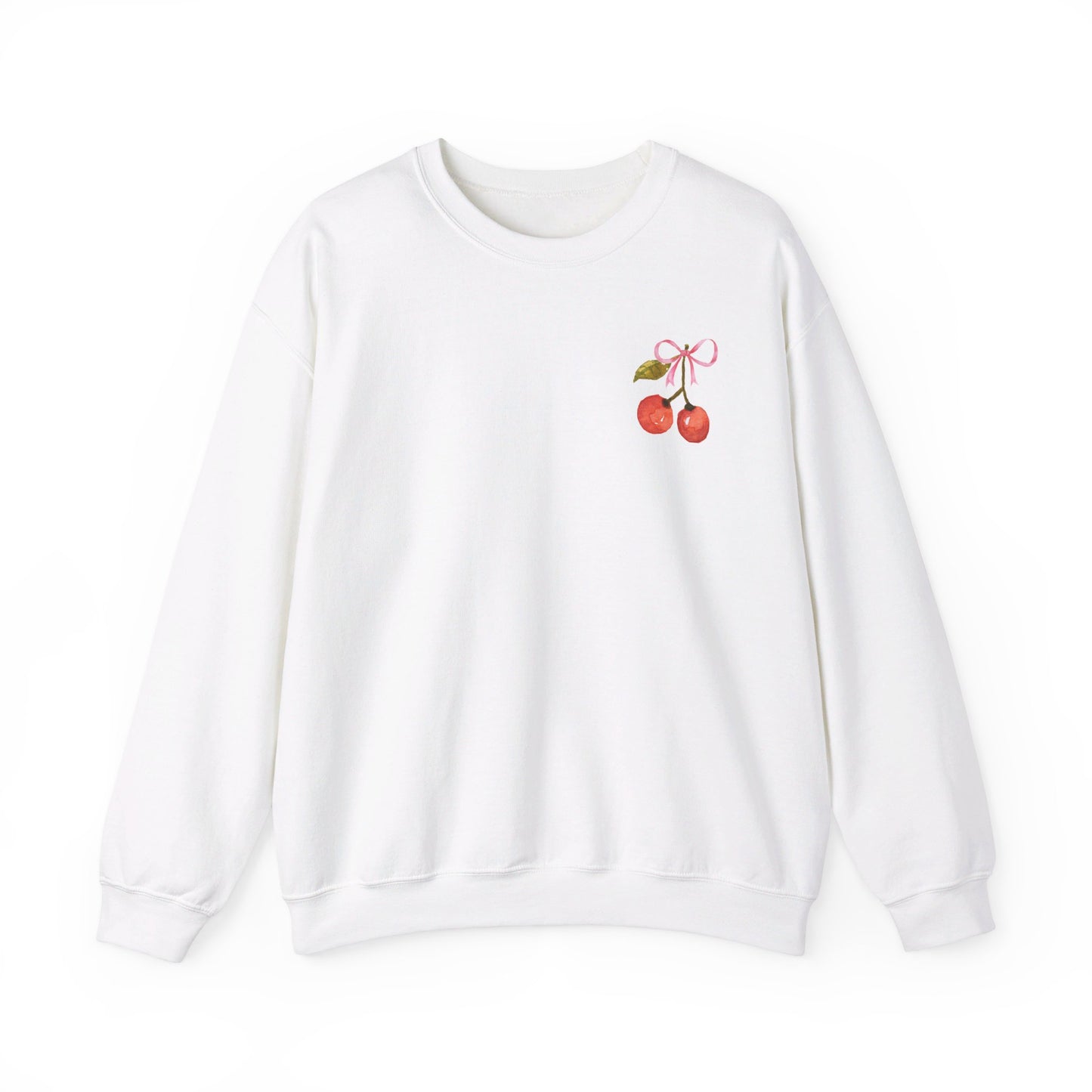 Coquette Bow & Cherry Crewneck Sweatshirt