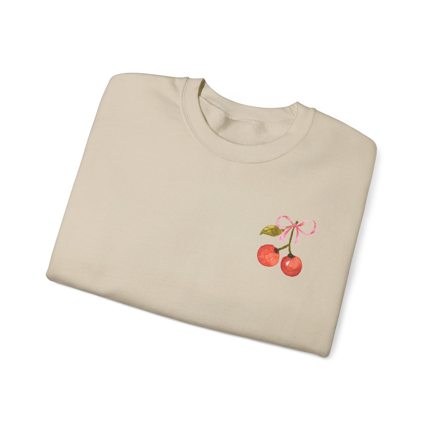 Coquette Bow & Cherry Crewneck Sweatshirt