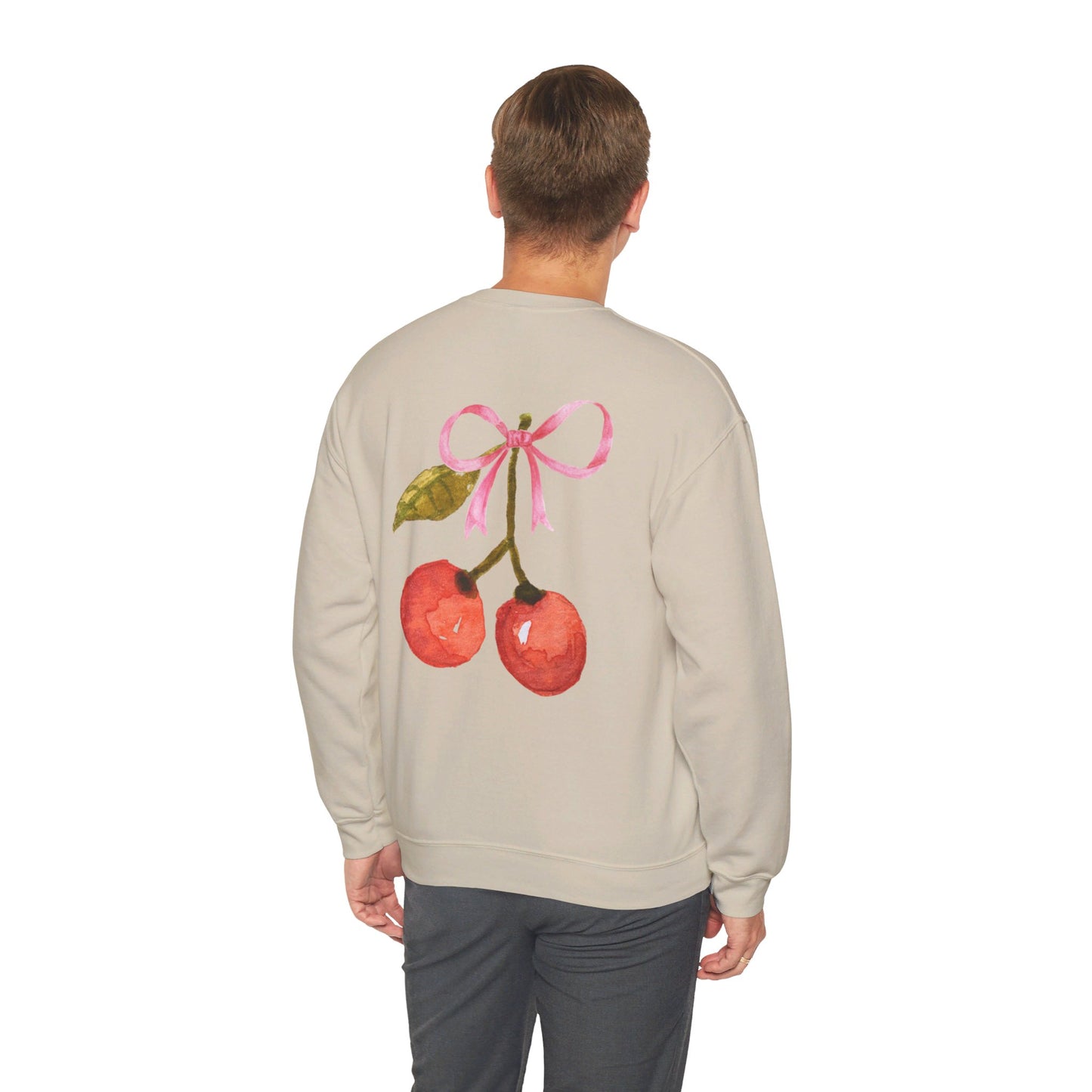 Coquette Bow & Cherry Crewneck Sweatshirt