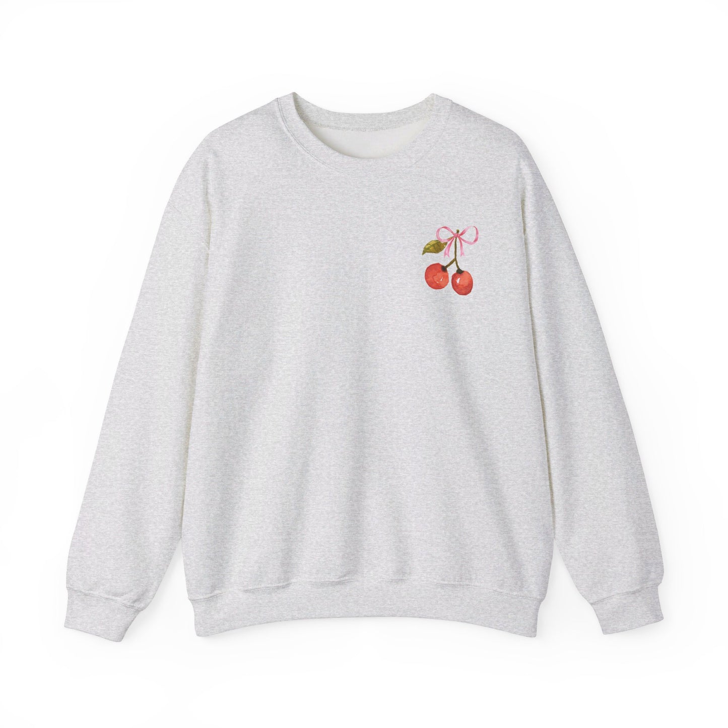 Coquette Bow & Cherry Crewneck Sweatshirt