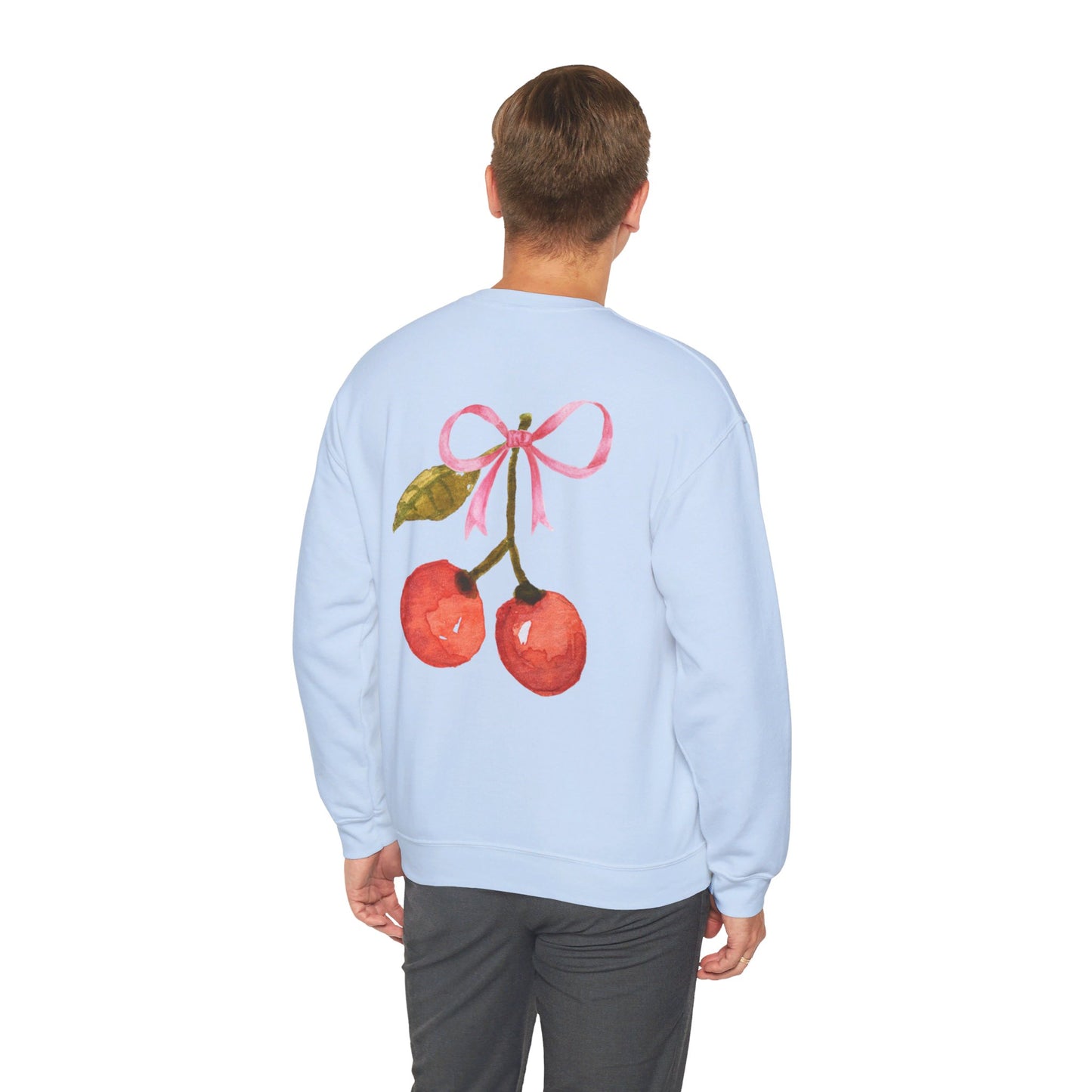 Coquette Bow & Cherry Crewneck Sweatshirt