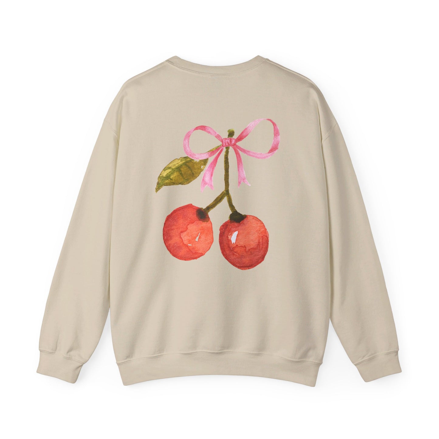 Coquette Bow & Cherry Crewneck Sweatshirt