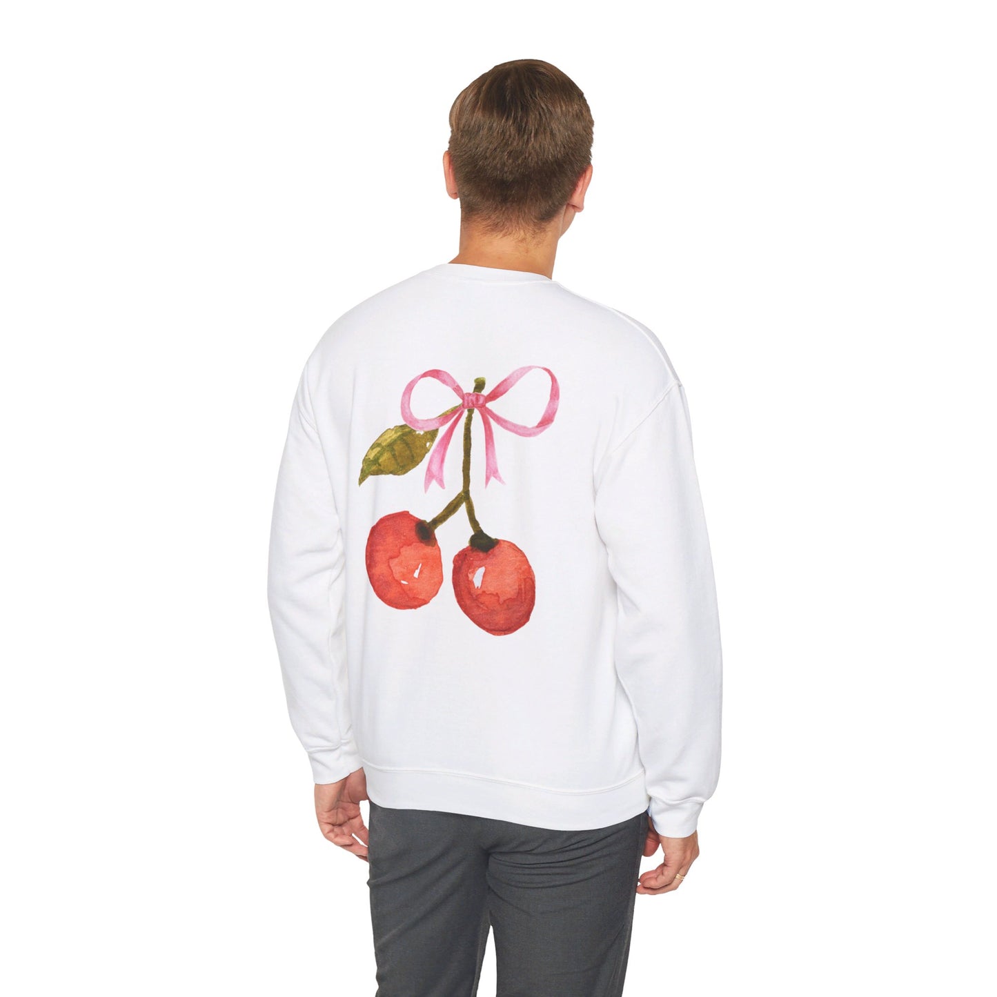 Coquette Bow & Cherry Crewneck Sweatshirt