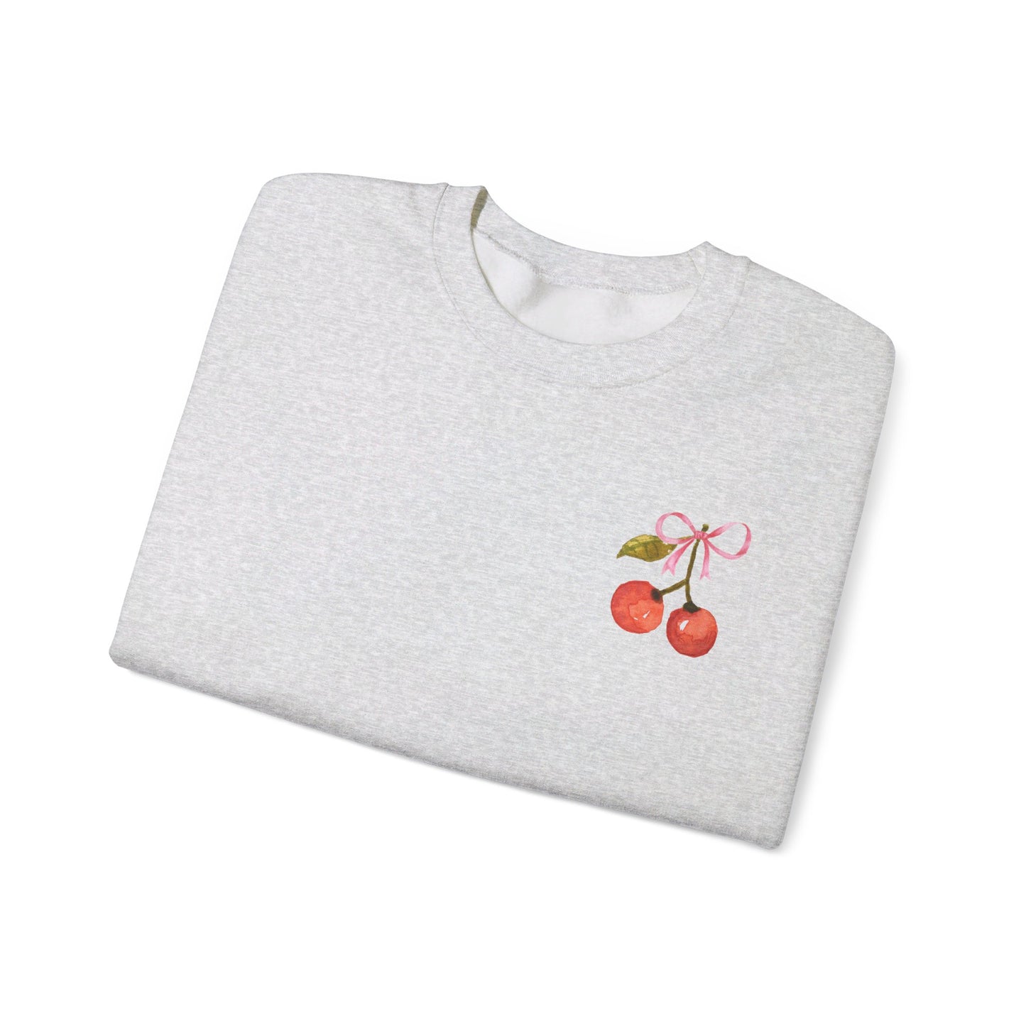 Coquette Bow & Cherry Crewneck Sweatshirt