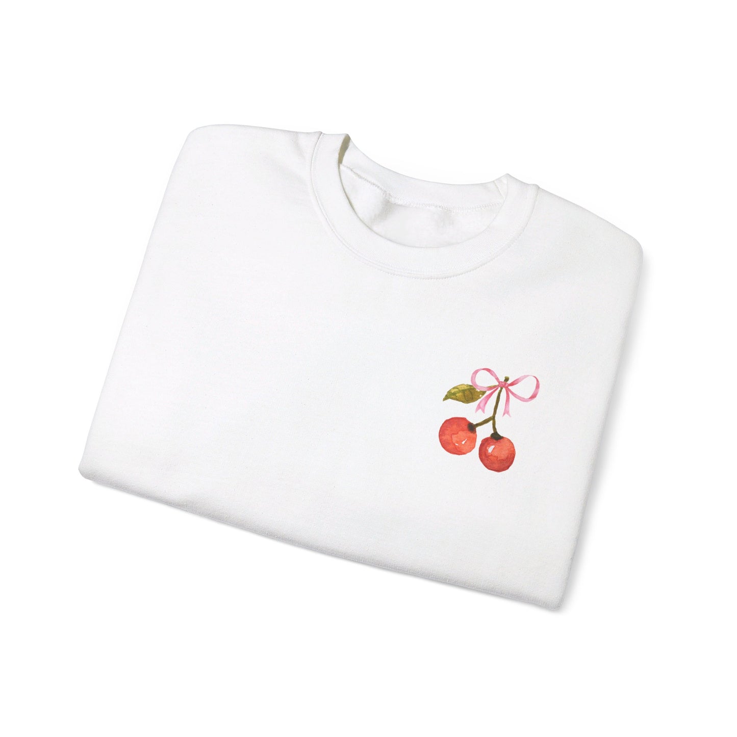 Coquette Bow & Cherry Crewneck Sweatshirt