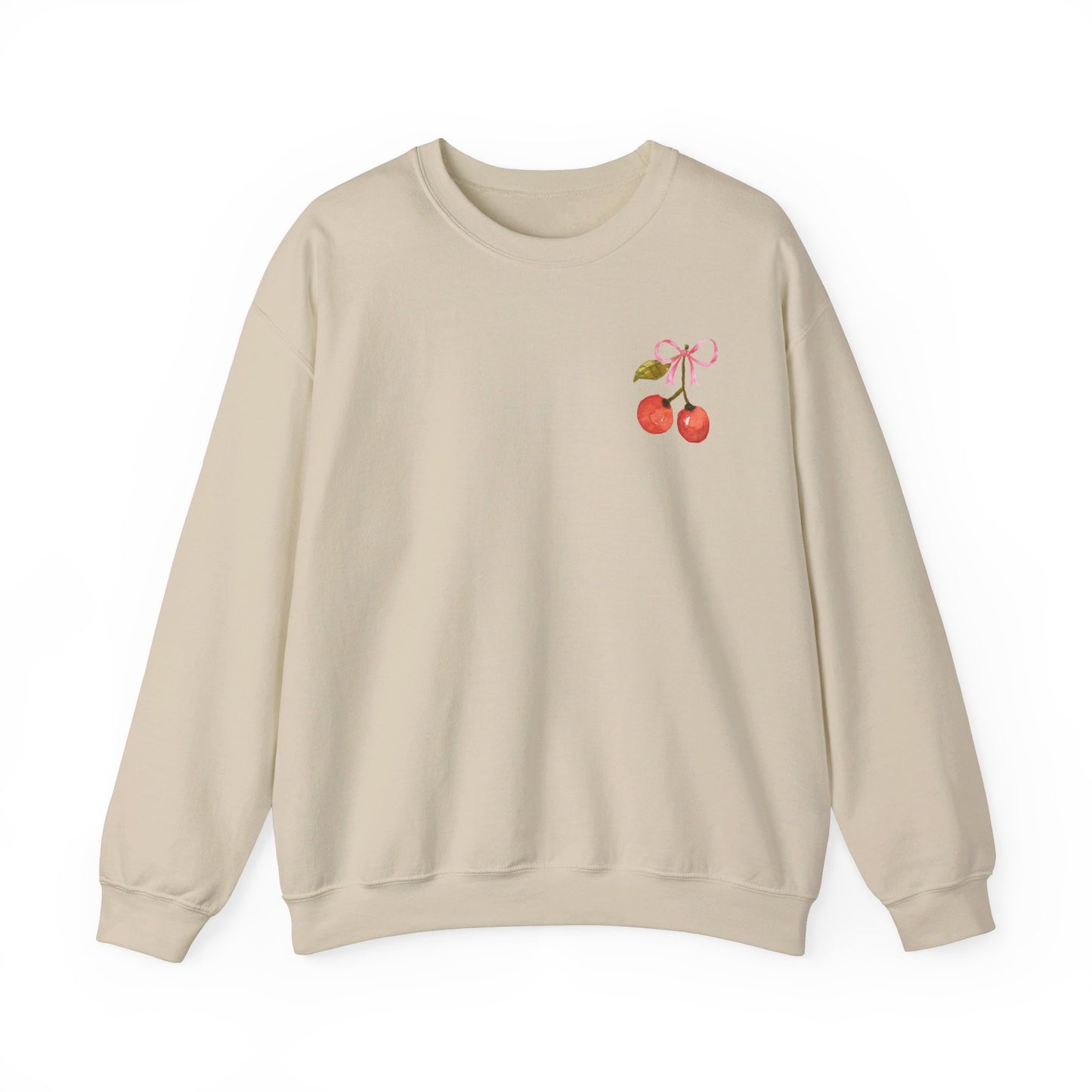 Coquette Bow & Cherry Crewneck Sweatshirt