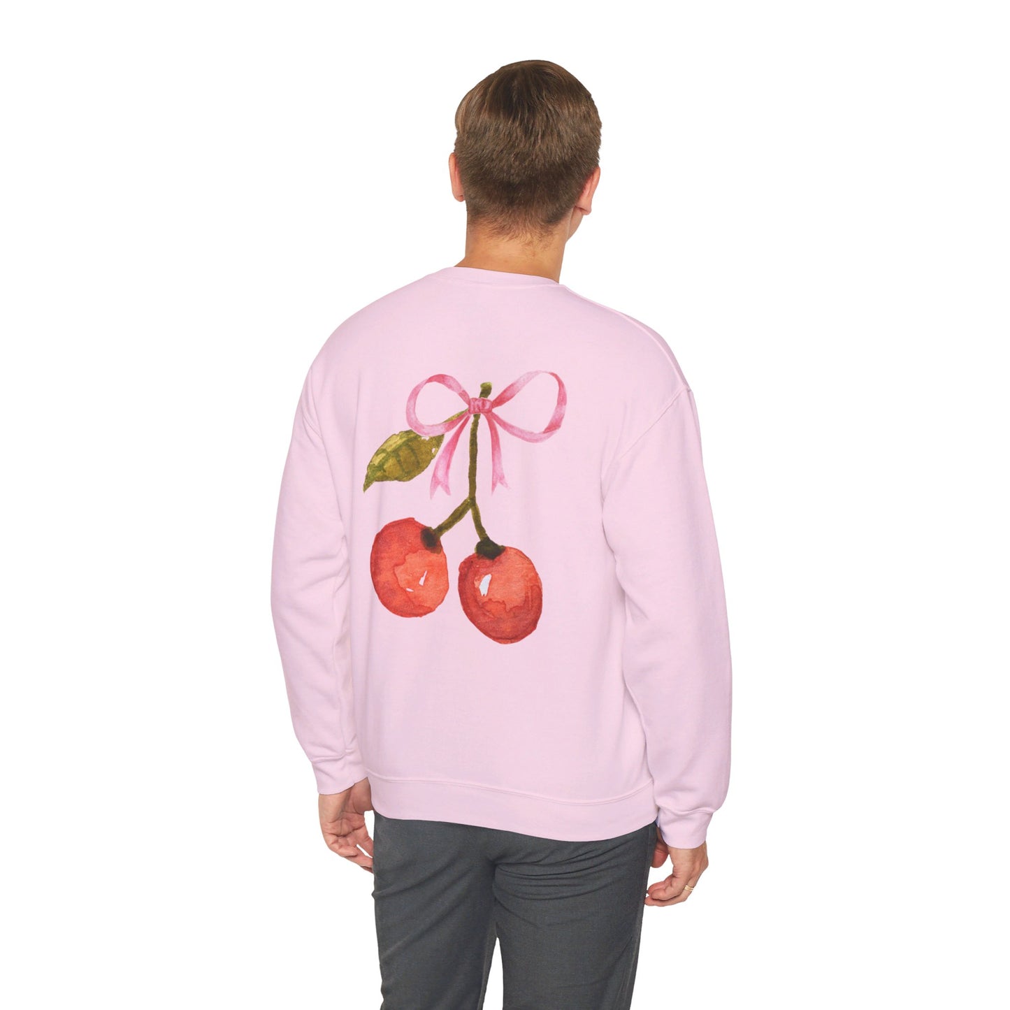 Coquette Bow & Cherry Crewneck Sweatshirt