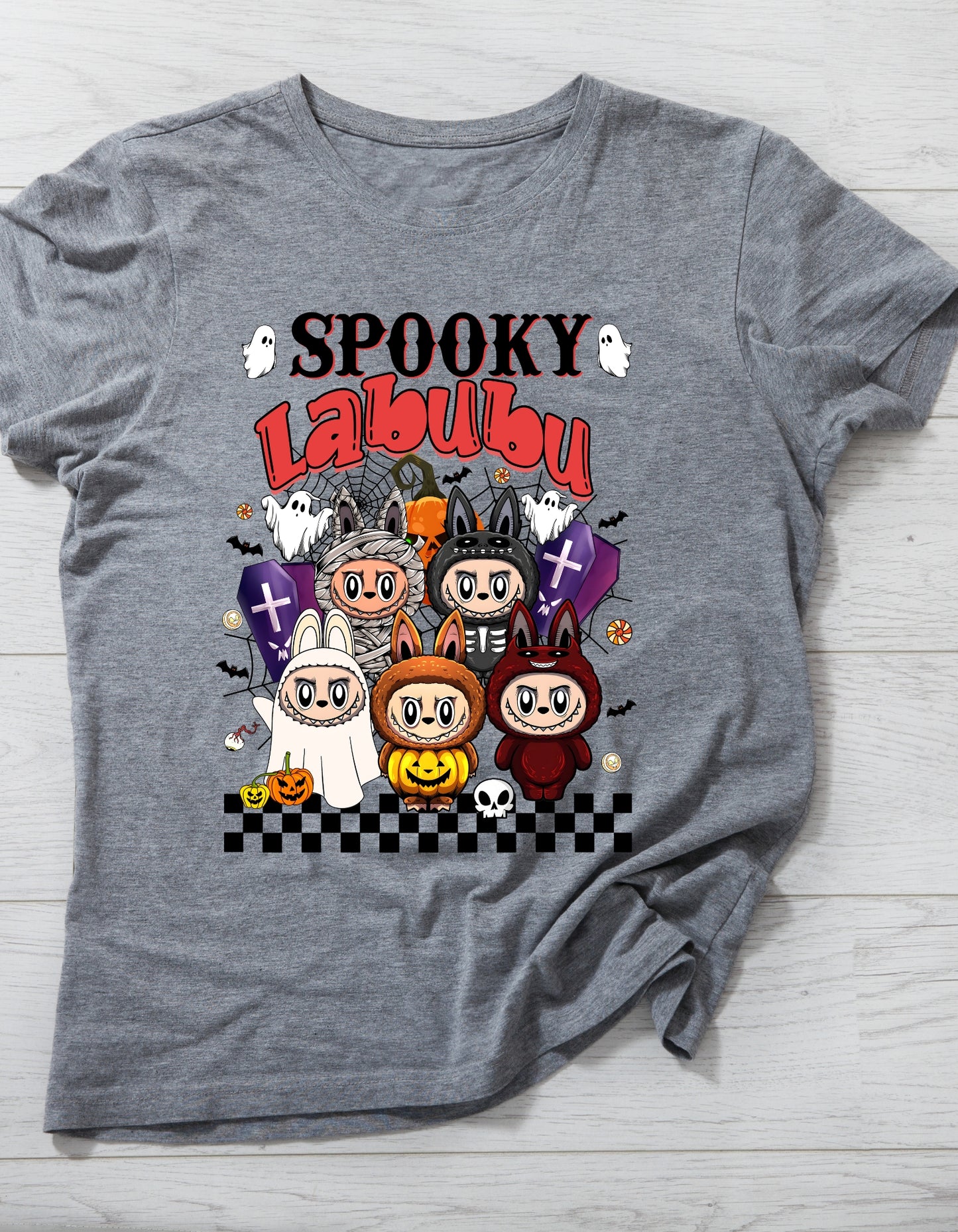 Labubu Halloween T-shirt | Cute Spooky Graphic Tee | Halloween Custume Top | Kawaii Labubu Shirt