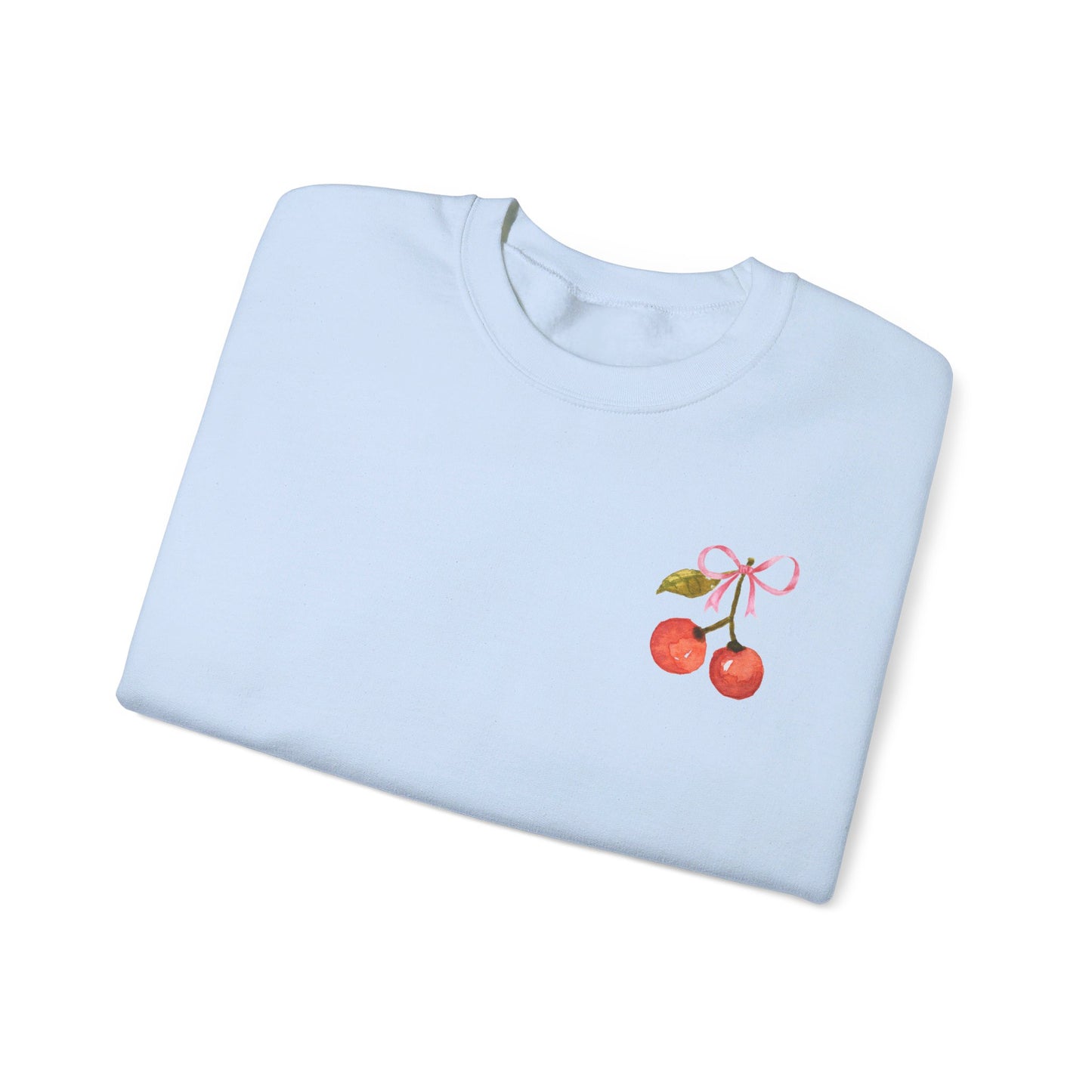 Coquette Bow & Cherry Crewneck Sweatshirt