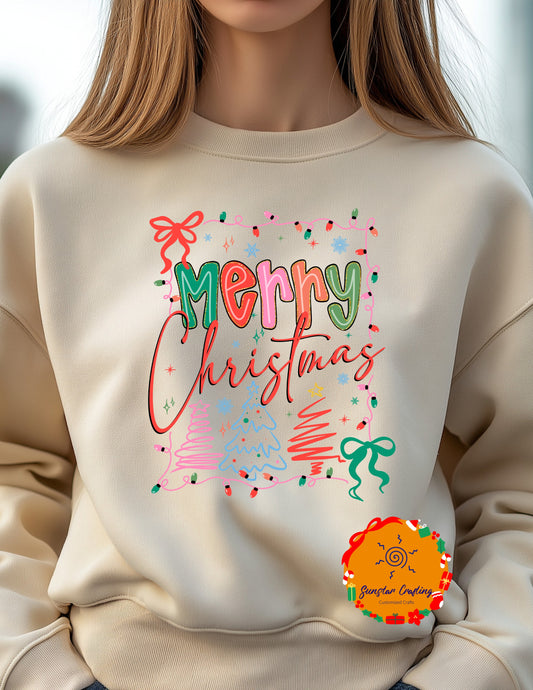 Merry Christmas Sweater - Coquette Christmas Tee - Matching shirt - gift exchange