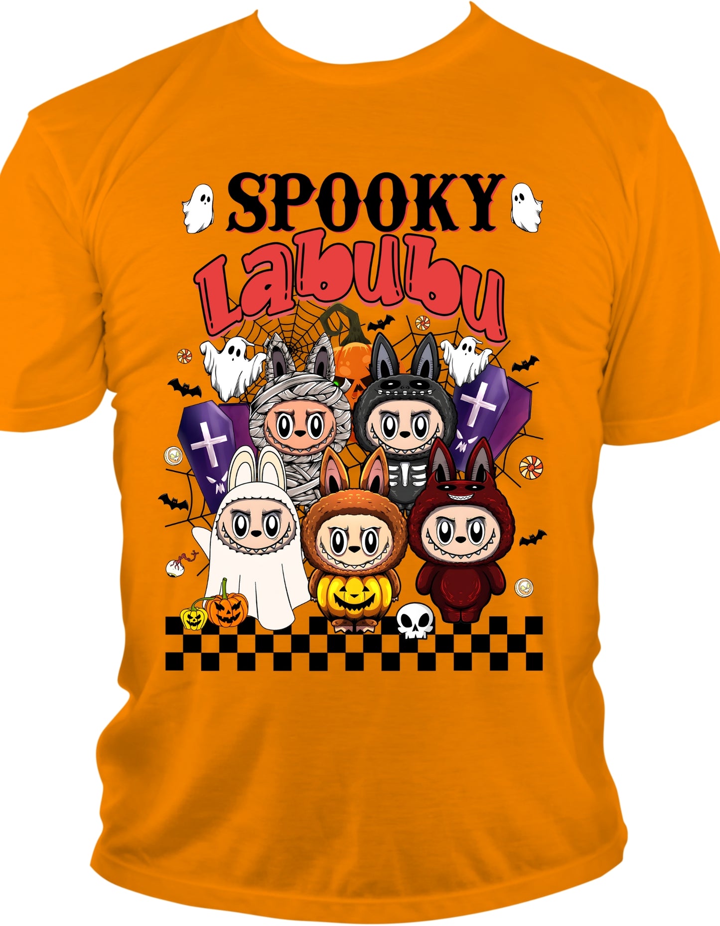 Labubu Halloween T-shirt | Cute Spooky Graphic Tee | Halloween Custume Top | Kawaii Labubu Shirt