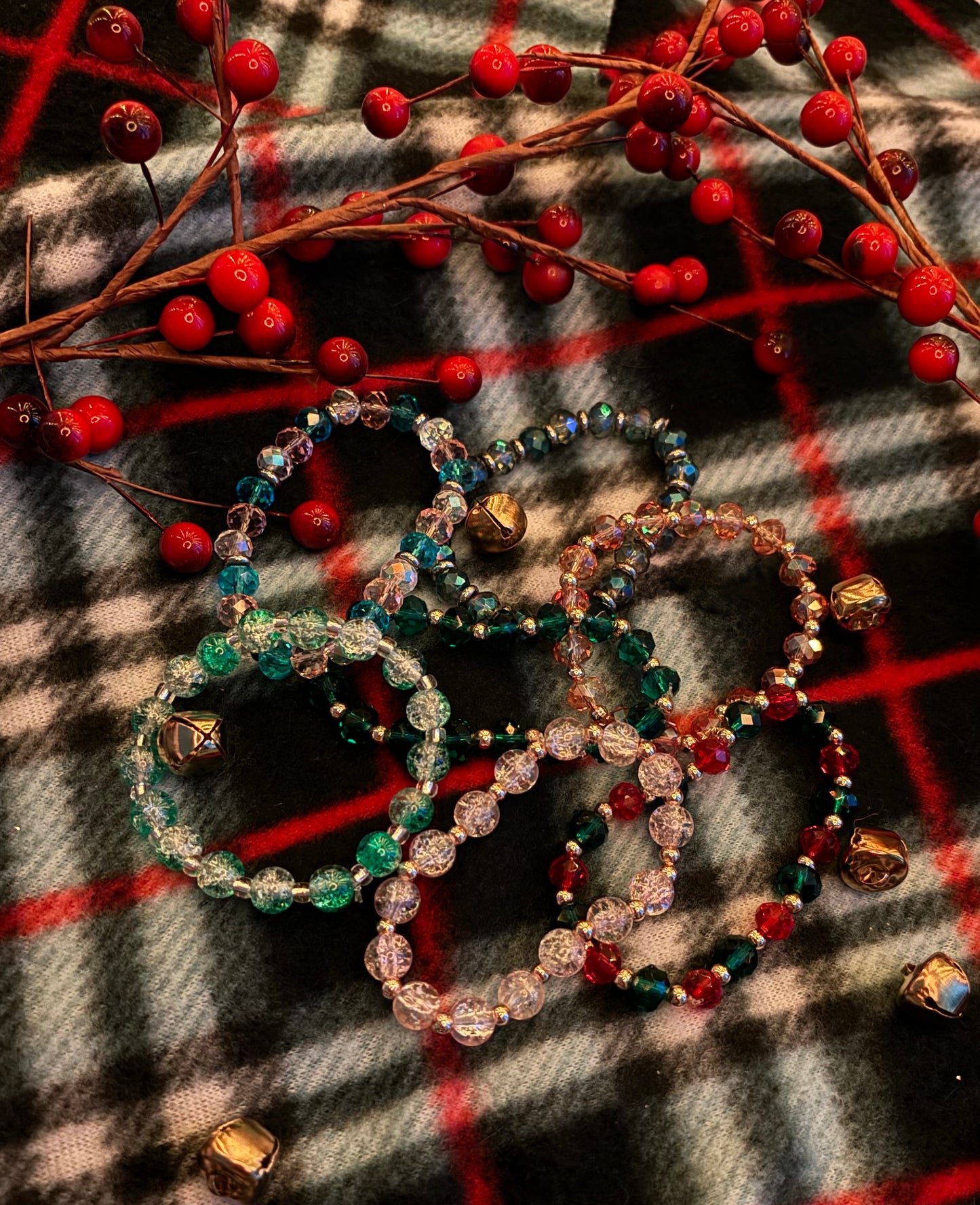 Christmas Glass Bracelet