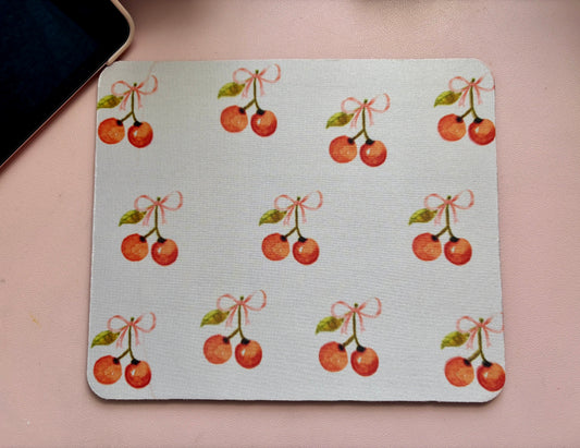 Cherry Coquette Mousepad - Desk Accessory - Workspace decoration