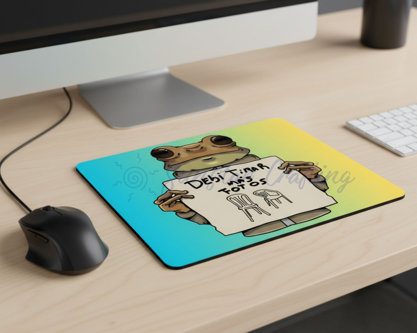 Mousepad Boricua El Sapo Concho -Debi Tirar Mas Fotos - Puerto Rico - Desk Accessory - Regalo Boricua - Workspace decoration